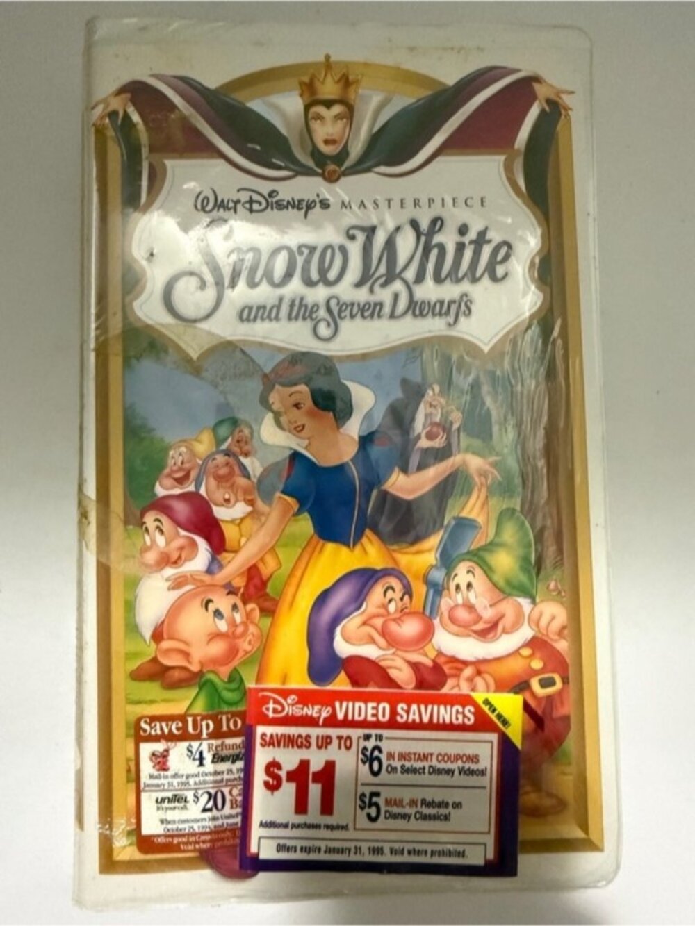 Snow White and the Seven Dwarfs VHS (Masterpiece Collection, Clamshell, Sealed)
